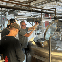 8 Inspecting the interior of the brewing barrel