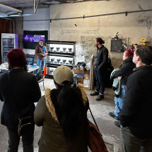 A group tours Epic's Hub location in downtown San Francisco