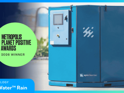 Epic Cleantec's OneWater Rain system win Metropolis Plant Positive Technology Award 2026